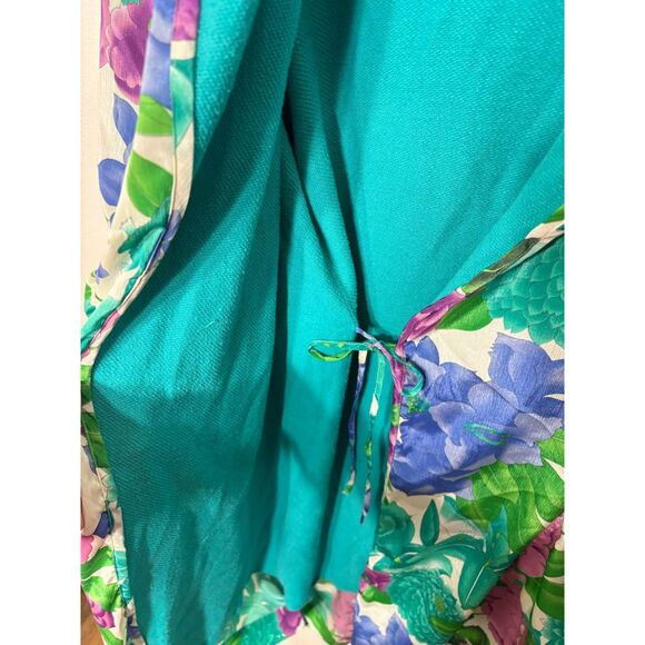 Victoria's Secret Gold Label Robe VTG Floral Terrycloth Retro House Coat Lounge - Picture 5 of 7